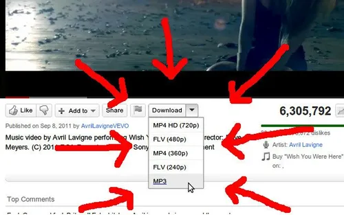 Youtube'tan Programsız Video Ya da MP3 İndir