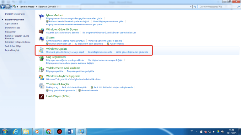 Windows 7’de Güncellemeler Nasıl Denetlenir?