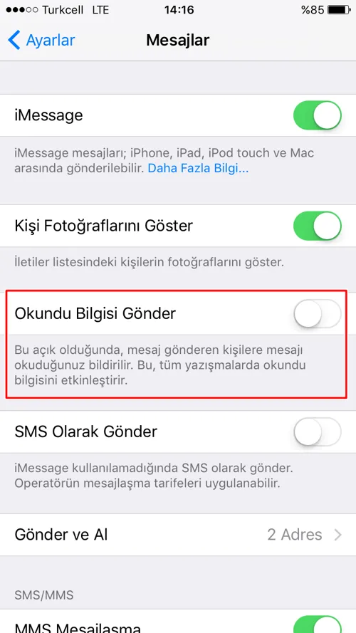 İphone'da Mesaj Okundu Bilgisi Nedir, Nasıl Açılır?