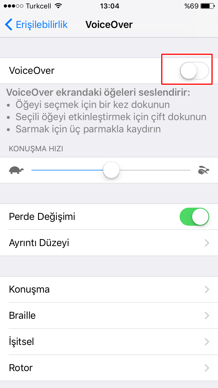 iPhone’da Voiceover Nedir, Nasıl Aktif Edilir?