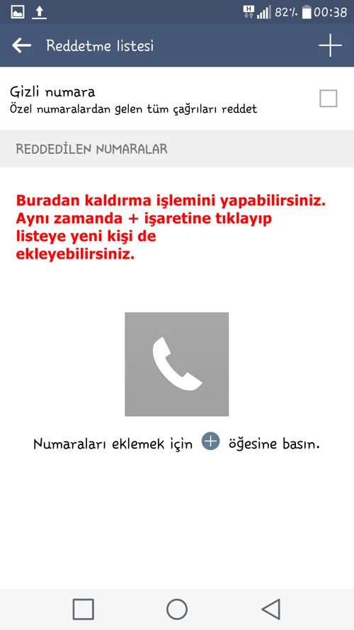 LG G4'te Engellediğiniz Numaraları Engelli Listesinden Çıkartma