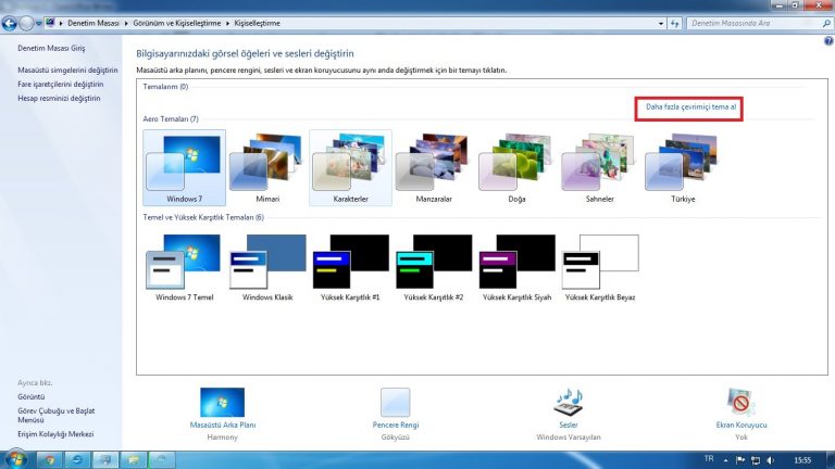 Windows 7’de Tema Nasıl Değiştirilir?