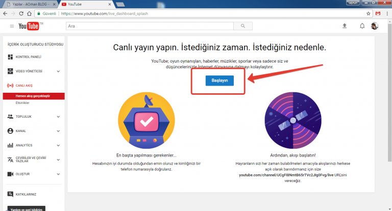 YouTube’da canlı Yayın Nasıl Yapılır?