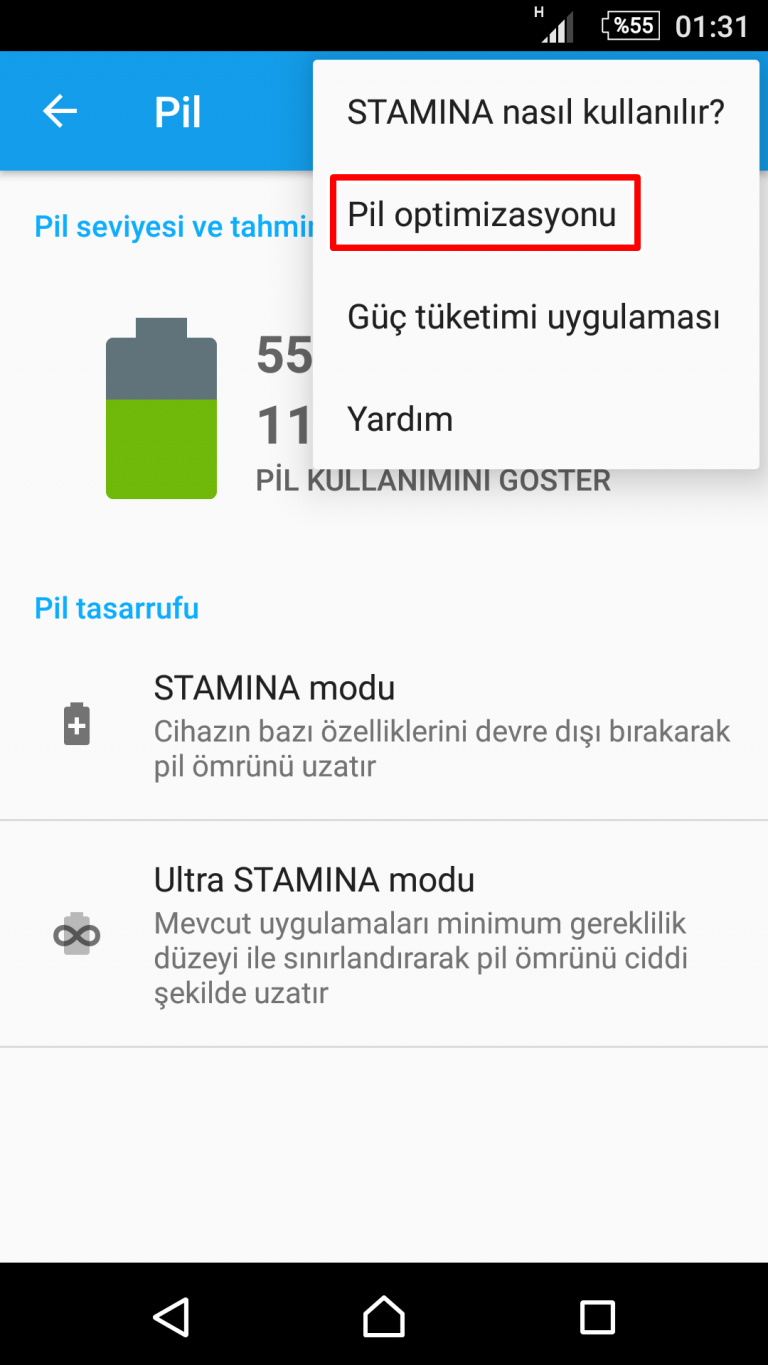 Sony Xperia Z2’de Pil Optimizasyonu Nasıl Yapılır?