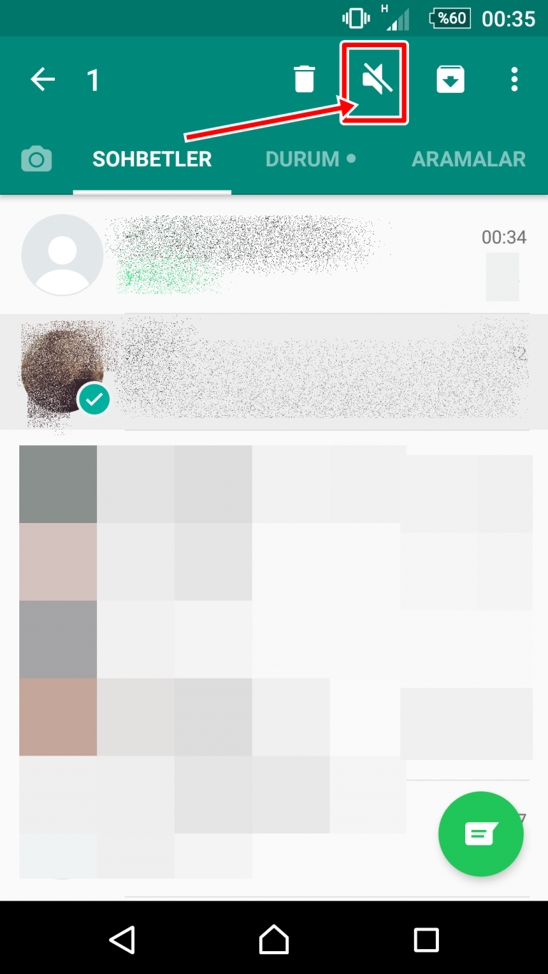 Android’de Whatsapp Mesajlarını Sessize Alma