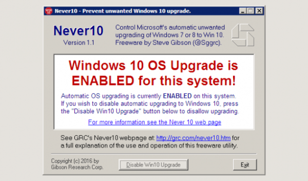 Windows 10 Otomatik Yükseltmeye Kapatma