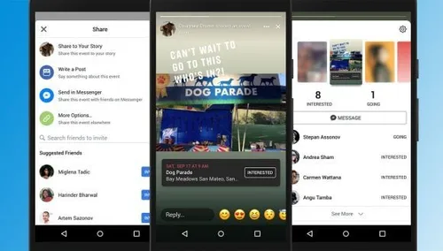 Facebook Hikayeler İçin Etkinlik Paylaşma Özelliği