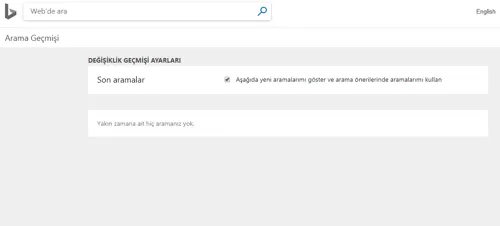 Bing Arama Motoru Arama Geçmişi Ayarları Nasıl Yapılır?