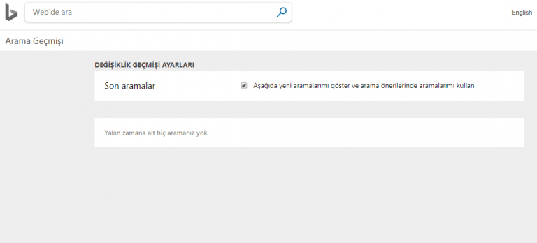 Bing Arama Motoru Arama Geçmişi Ayarları Nasıl Yapılır?