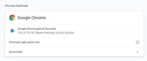 Bilmeyenler İçin En Basit Google Chrome Güncelleme Yöntemi
