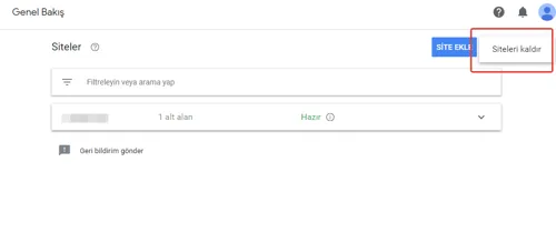 Adsense'te Kullanmadığınız Siteleri Kaldırma