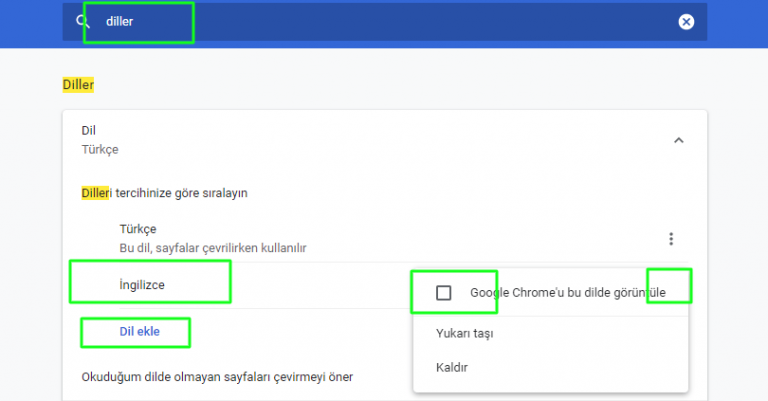 Chrome’da Dil Nasıl Değiştirilir?