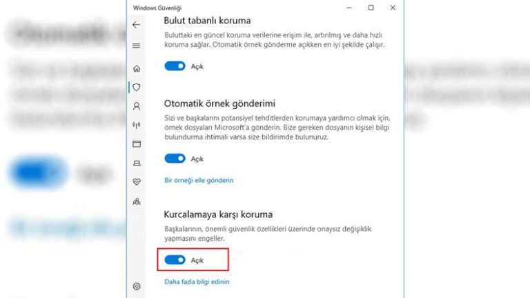 Windows 10 İçin Kurcalamaya Karşı Koruma Nedir?