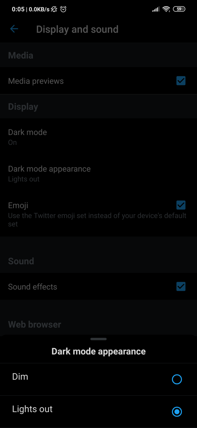 Twitter İçin Android Lights Out Modu Nedir?