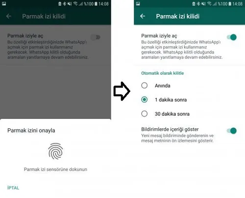Android İçin Whatsapp'ta Parmak İzi Kilidini Nasıl Aktif Edersiniz?