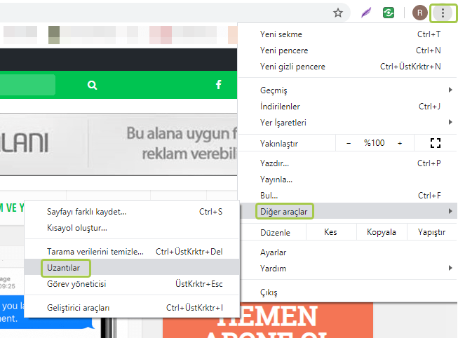 Chrome’da Tarayıcı Uzantılarını Yönetme