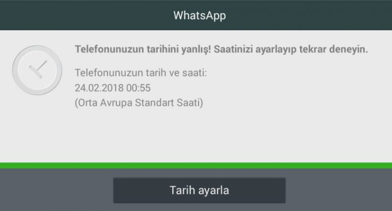 Whatsapp Telefon Tarihi Yanlış Hatası Çözümü