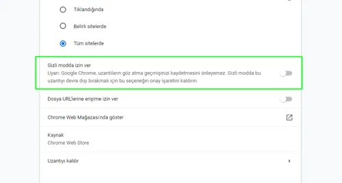 Chrome'da Uzantılar Gizli Modda Nasıl Çalıştırılır?