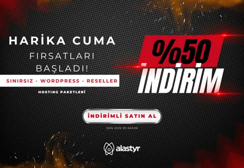 Alastyr’den Harika Cuma Fırsatı: Tüm Hosting Paketlerinde %50’ye Varan İndirim!