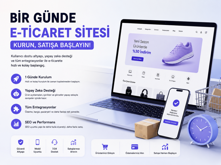 1 Günde E-ticaret Sitesi Kurma