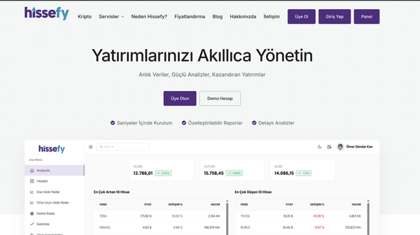 Hissefy Nedir? Yapay Zekâ DestekliHisse ve Kripto Analiz Platformunu Keşfedin